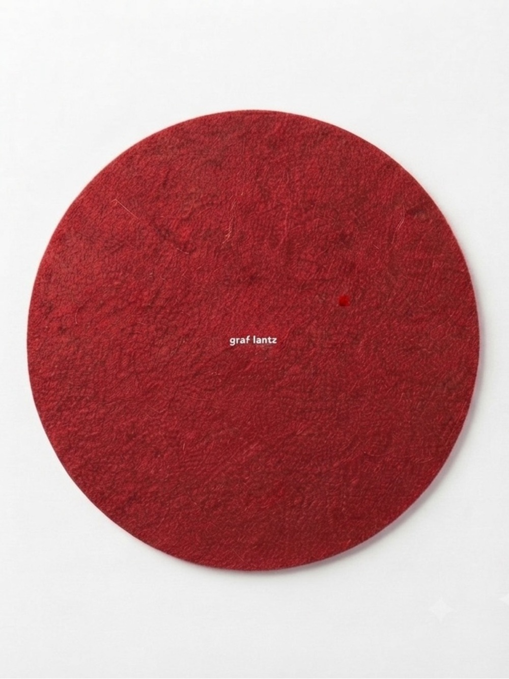 NWT Graf Lantz 10” Round Merino Wool Trivet Garnet